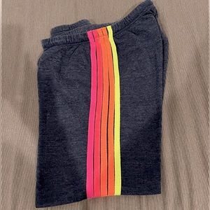 Aviator Nation Sweatpants - Neon Stripe (medium)